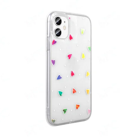 Apple iPhone 11 Uyumlu Kılıf Şeffaf Figürlü Zore Folk Sert Kapak