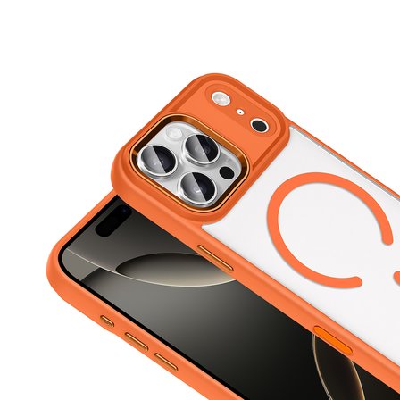 Apple iPhone 17 Pro Max Uyumlu Kılıf Wireless Şarj Özellikli Zore Krom M-safe Silikon Kapak