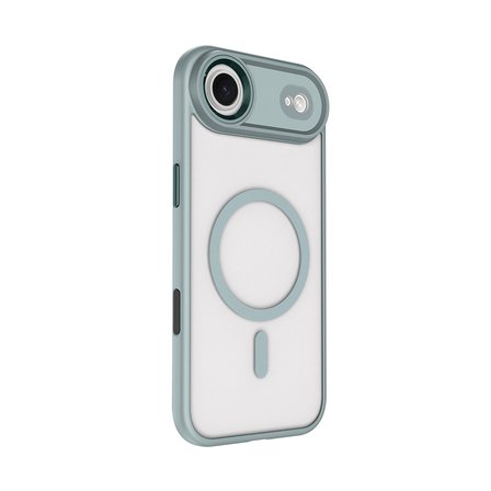 Apple iPhone 17 Air Uyumlu Kılıf Wireless Şarj Özellikli Zore Krom M-safe Silikon Kapak
