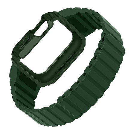 Apple Watch 10 42mm Uyumlu Zore KRD-142 Airbag Tasarımlı Kasa Koruyuculu Silikon Kordon