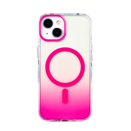 Apple iPhone 13 Uyumlu Kılıf M-safe Şarj Özellikli Transparan Renk Geçişli Zore Toros Kapak