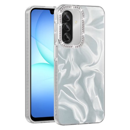 Samsung Galaxy A37 Uyumlu Kılıf Airbagli Parlak Taş Detay Tasarımlı Zore Esila Kapak