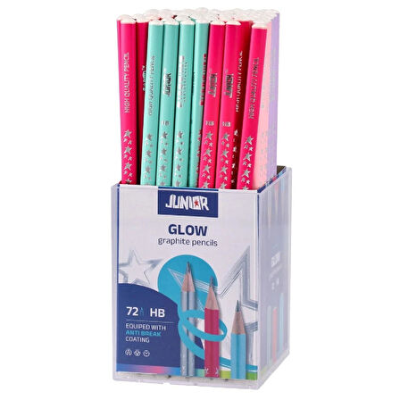 Junior Glow HB Pastel Yuvarlak Kurşun Kalem 72 Adet (130105)