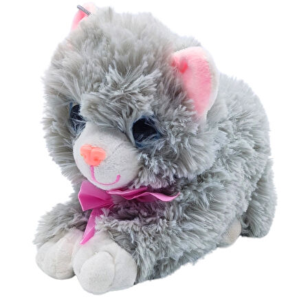 Soft Toy Iri Gözlü Ses Çıkaran Peluş Kedi PL626962