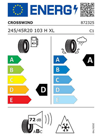 CROSSWIND 245/45R20 103H XL GRIP PEAK WINTER 2025 KIŞ LASTİĞİ