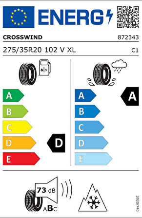 CROSSWIND 275/35R20 102V XL GRIP PEAK WINTER 2025 KIŞ LASTİĞİ