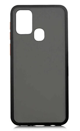 Galaxy M31 Kılıf Mat Yüzey Renkli Kenar Silikon