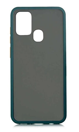 Galaxy M31 Kılıf Mat Yüzey Renkli Kenar Silikon