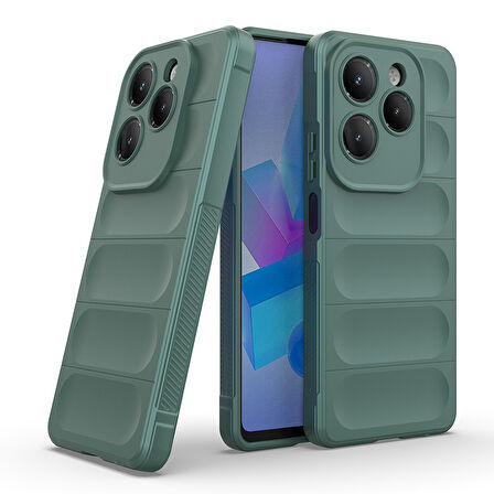 İnfinix Hot 40 Pro Kılıf Esnek TPU Oyuklu Arka Yüzey Tasarımlı Etnik Silikon Kapak