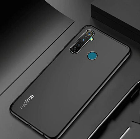 Realme 5İ/6İ/C3 Kılıf İnce Köşeleri Renkli Şeffaf Silikon