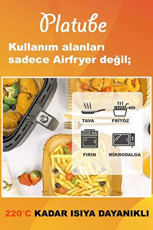 Pisirme Kagidi 100 adet Airfryer Xxl Xl Yagli Kagit Xiaomi Philips Tüm Markalara Uyumlu Yuvarlak