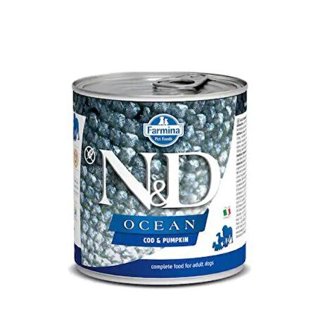 N&D Ocean Tahılsız Morina Balıklı ve Bal Kabaklı Konserve Yetişkin Köpek Maması 285 Gr