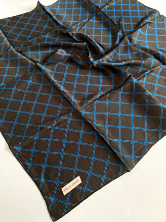 Pierre Cardin Sura İpek Eşarp 8902230-351-48172 Mavi Karışık Desen