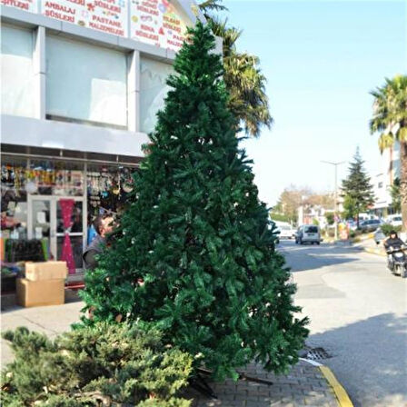 300 Cm Yılbaşı Ağacı 1800 Gür Dallı Metal Gövde Metal Ayak 200 Süs Hediyeli