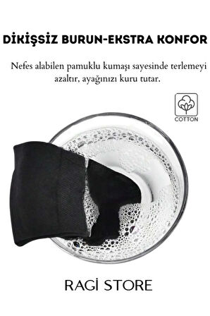 6'lı Siyah Erkek Penye Burun Dikişsiz Çorap