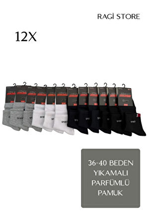 12'li Sport Erkek Yıkamalı Penye Patik