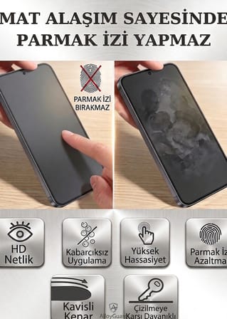 SAMSUNG A17 Uyumlu Mat Ekran Koruyucu Seramik Nano Tam Kaplar