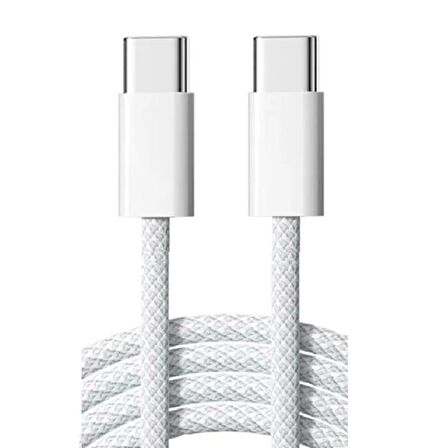 Global 3in1 İphone 15 Uyumlu PD35W Şarj Aleti - 6A 66W Type-C to Type-C Örgülü Kablo - Type-C Earpods Kablolu Kulaklık WNE1128