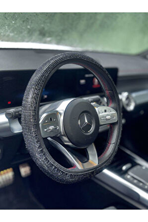 SİYAH FULL TAŞLI HER MARKAYA UYGUN DİREKSİYON KILIFI