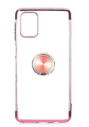 Galaxy M31S Kılıf Kenarları Renkli Yüzüklü Manyetik Silikon