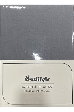 Özdilek Colurist Lastikli Fitted Tek Kişilik Çarşaf Takımı 100 x 200 +30 Cm ( 30 Cm Yükseklik ) Kül Gri