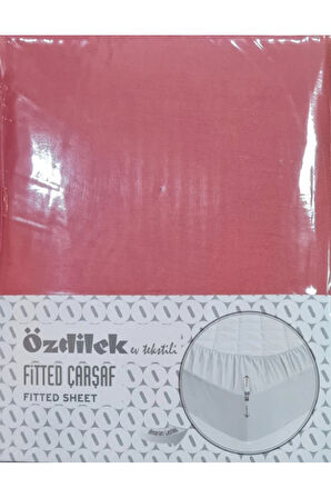 Özdilek Colurist Lastikli Fitted Tek Kişilik Çarşaf Takımı 120 x 200 +30 Cm ( 30 Cm Yükseklik ) Koyu Mercan