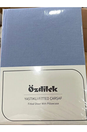 Özdilek Colurist Lastikli Fitted Tek Kişilik Çarşaf Takımı 120 x 200 +30 Cm ( 30 Cm Yükseklik ) Buz Mavi