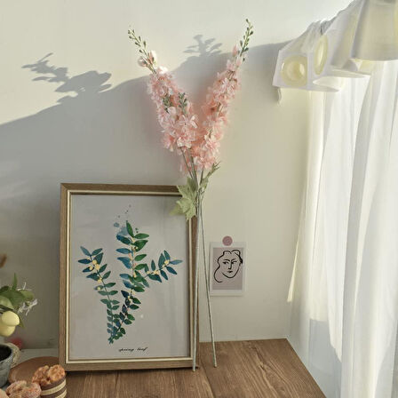 Yapay Çiçek Pembe Sümbül Tek Dal Tomurcuklu 85*15cm Kumaş Çiçek Uzun Dal