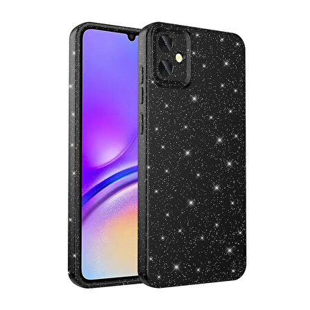 Galaxy A05 Kılıf Kamera Korumalı Simli Parıltılı Lüks Silikon