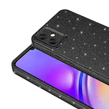 Galaxy A05 Kılıf Kamera Korumalı Simli Parıltılı Lüks Silikon