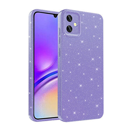 Galaxy A05 Kılıf Kamera Korumalı Simli Parıltılı Lüks Silikon