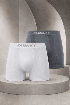 Night Krem Erkek Casual Comfort Günlük 2 Li Boxer