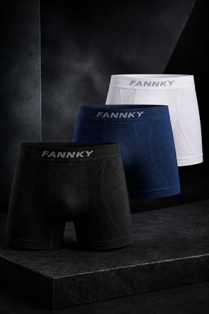 Night Çok Renkli Erkek Rahat Esnek Seamless 3 Lü Boxer