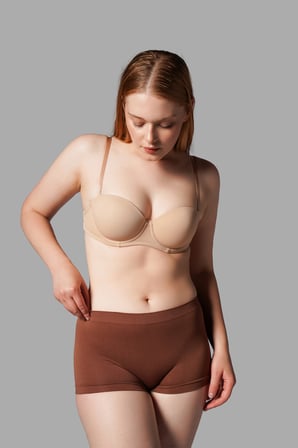 Night Kahverengi KADIN BOXER Toparlayıcı İz Yapmayan Seamless Örme BOXER 2001