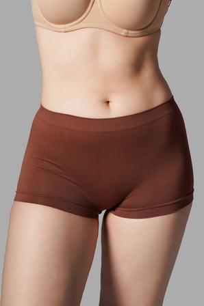 Night Kahverengi KADIN BOXER Toparlayıcı İz Yapmayan Seamless Örme BOXER 2001