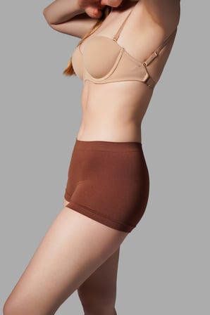 Night Kahverengi KADIN BOXER Toparlayıcı İz Yapmayan Seamless Örme BOXER 2001
