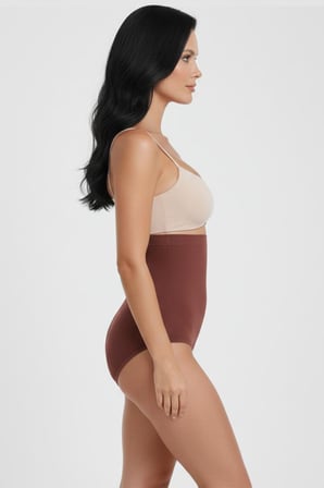 Night Kahverengi Yüksek Belli Şekillendirici Göbek Ve Bel Külot korse 1050