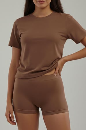 Night Kahverengi Toparlayıcı İz Yapmayan Seamless Örme BOXER 2001