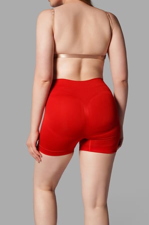 Night Kırmızı Push Up Seamless Dikişsiz Popo Şekillendirici Kısa Paçalı Korse 2064