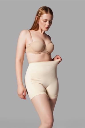 Night Bej Push Up Seamless Dikişsiz Popo Şekillendirici Kısa Paçalı Korse 2064