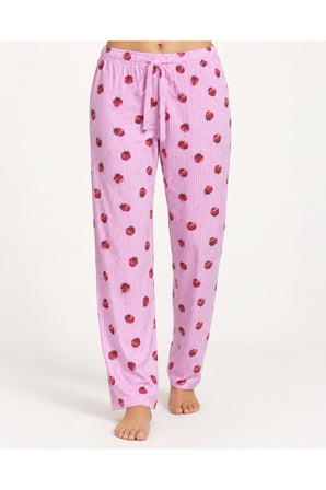 Night Pembe Kadın Premium Desenli Rahat Kesim Pijama Altı 4774