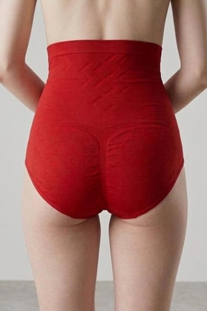 Night Kırmızı Yüksek Belli Külot Korse Göbek Sıkılaştırıcı Lohusa Korse Popo Toparlayıcı 1050