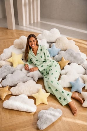 Night Yeşil Kadın Önden Düğmeli Uzun Kollu Alt Üst Pijama Takımı