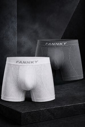 Night Füme Erkek Rahat Esnek Seamless 2 Li Boxer
