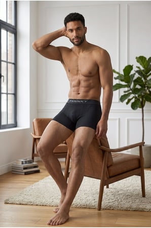 Night Siyah Erkek Rahat Esnek Seamless Boxer