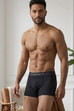 Night Siyah Erkek Rahat Esnek Seamless Boxer
