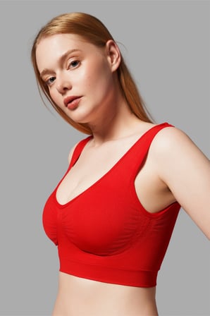 Night Kırmızı Göğüs Toparlayıcı Kalın Askılı Korse Büstiyer 5040