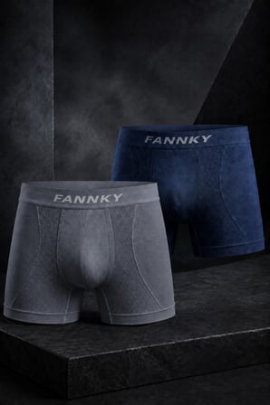 Night Krem Erkek Rahat Esnek Seamless 2 Li Boxer