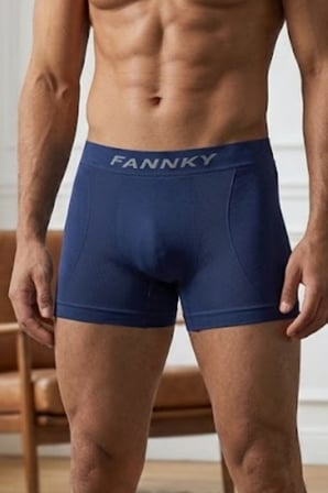 Night Lacivert Erkek Rahat Esnek Seamless Boxer