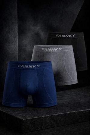 Night Füme Erkek Rahat Esnek Seamless 3 Lü Boxer